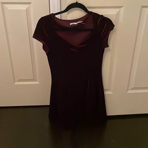 Kimchi Blue maroon velvet dress
